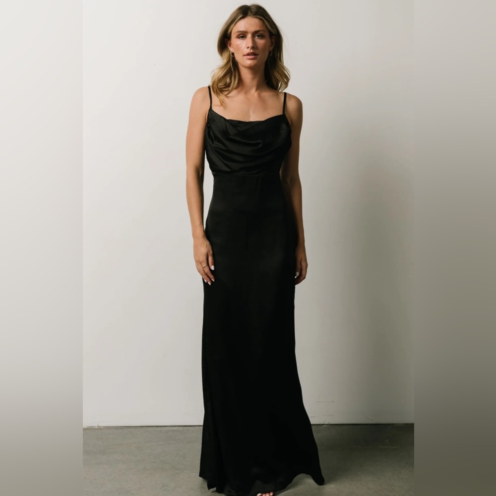 NWT Baltic Born Sydney black satin dress